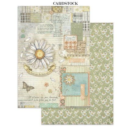 Stamperia - Daisy Art - Junk journal stickers, cut-outs, backgrounds
