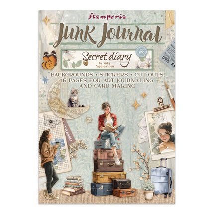 Stamperia - Secret Diary - Junk journal stickers, cut-outs, backgrounds