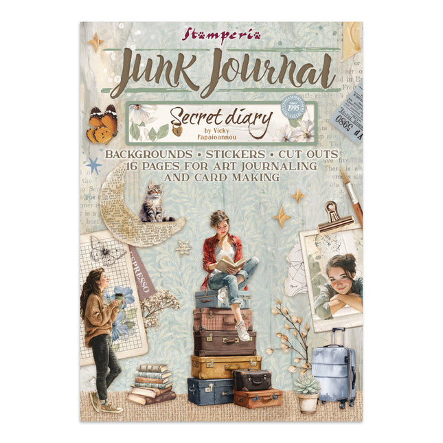 Stamperia - Secret Diary - Junk journal stickers, cut-outs, backgrounds