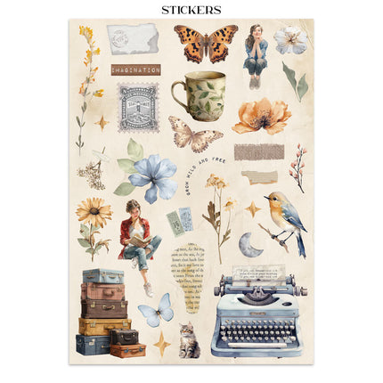Stamperia - Secret Diary - Junk journal stickers, cut-outs, backgrounds