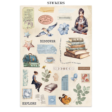 Stamperia - Secret Diary - Junk journal stickers, cut-outs, backgrounds