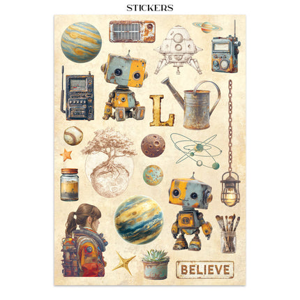 Stamperia - A New Beginning - Junk journal stickers, cut-outs, backgrounds