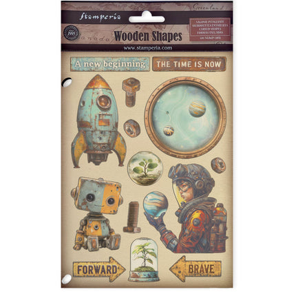 Stamperia - A New Beginning - A5 Wooden Shapes