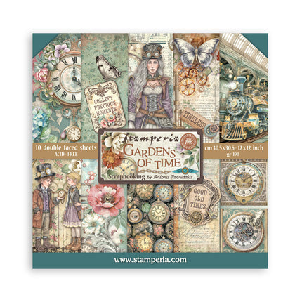 Stamperia - Gardens of Time - 12x12 Paper Pad