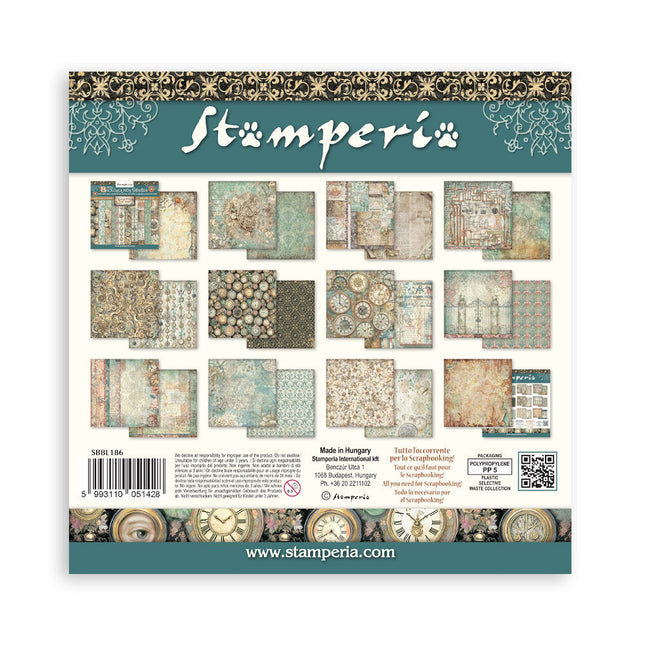 Stamperia - Gardens of Time - Backgrounds 12x12 Paper Pad
