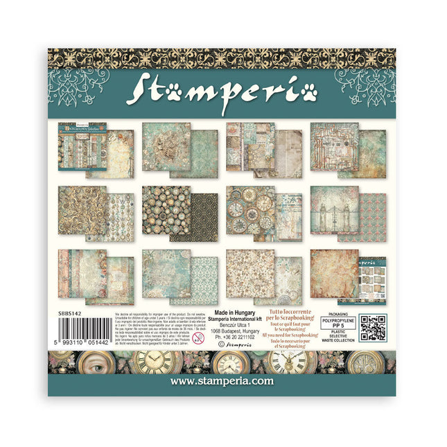Stamperia - Gardens of Time - Backgrounds 8x8 Paper Pad