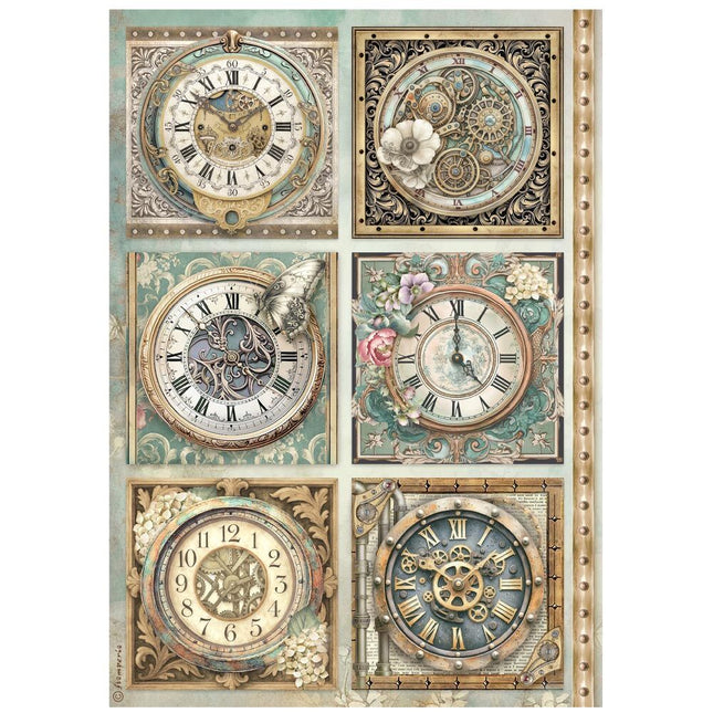 Stamperia - Gardens of Time - Rice Paper A4 Selection