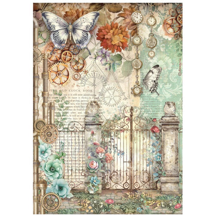 Stamperia - Gardens of Time - Rice Paper A4 Selection