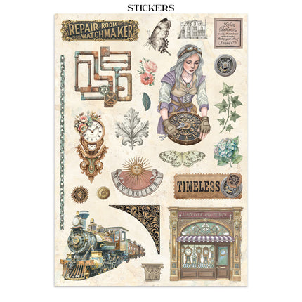 Stamperia - Gardens of Time - Junk journal stickers, cut-outs, backgrounds