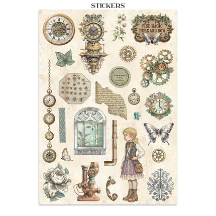 Stamperia - Gardens of Time - Junk journal stickers, cut-outs, backgrounds