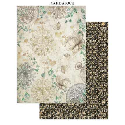 Stamperia - Gardens of Time - Junk journal stickers, cut-outs, backgrounds