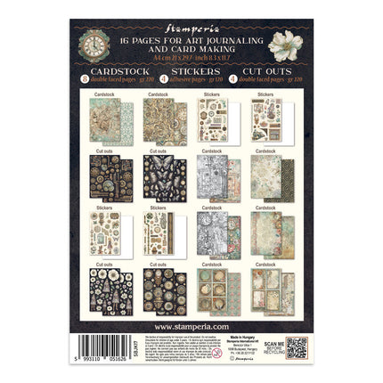 Stamperia - Gardens of Time - Junk journal stickers, cut-outs, backgrounds