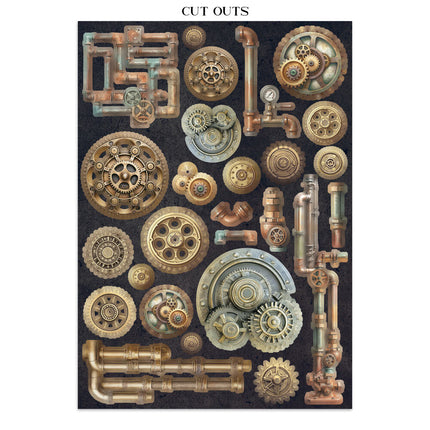 Stamperia - Gardens of Time - Junk journal stickers, cut-outs, backgrounds