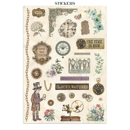Stamperia - Gardens of Time - Junk journal stickers, cut-outs, backgrounds