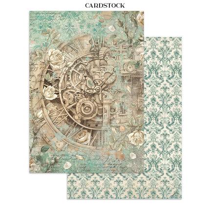 Stamperia - Gardens of Time - Junk journal stickers, cut-outs, backgrounds