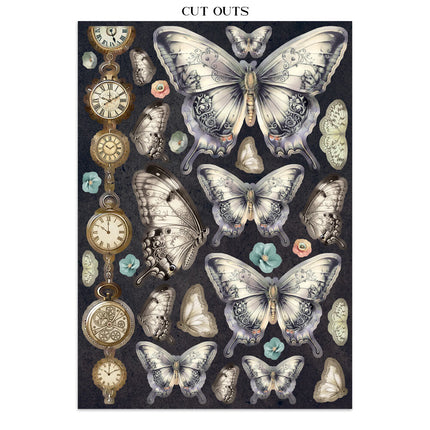 Stamperia - Gardens of Time - Junk journal stickers, cut-outs, backgrounds