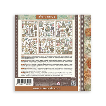 Stamperia - Gardens of Time - Rub-On Kit - 6/Pkg