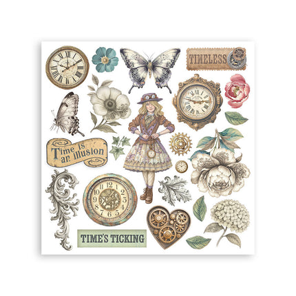 Stamperia - Gardens of Time - Rub-On Kit - 6/Pkg
