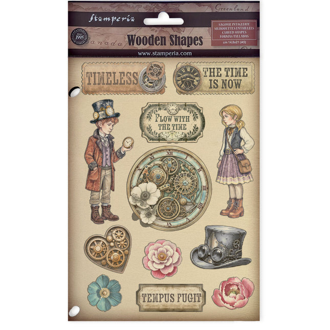 Stamperia - Gardens of Time - A5 Wooden Shapes