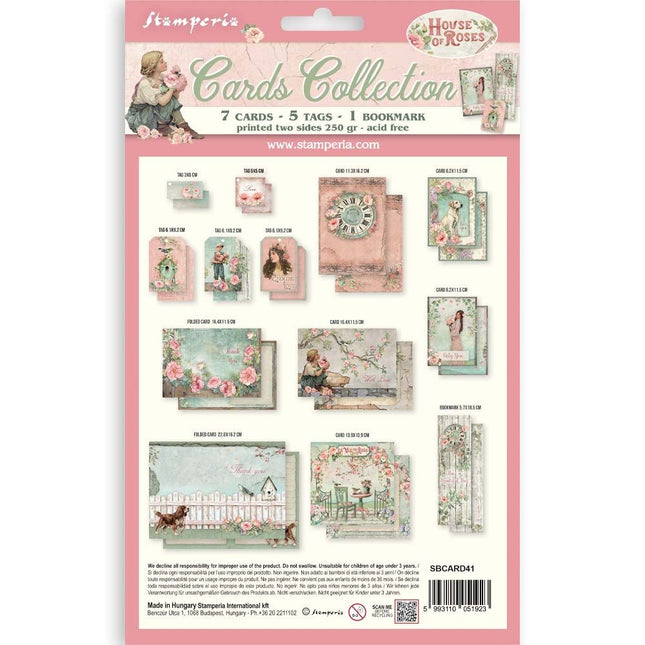 Stamperia - House of Roses - Cards Collection