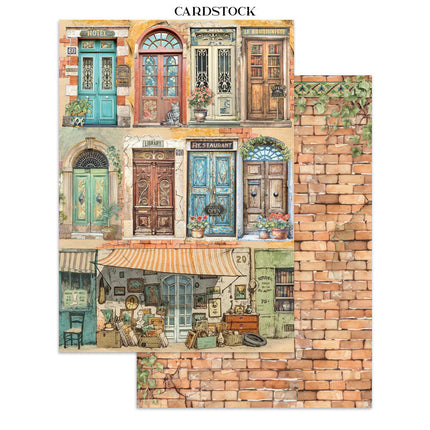 Stamperia - Art of Travelling - Junk journal stickers, cut-outs, backgrounds
