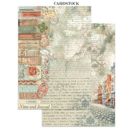 Stamperia - Art of Travelling - Junk journal stickers, cut-outs, backgrounds