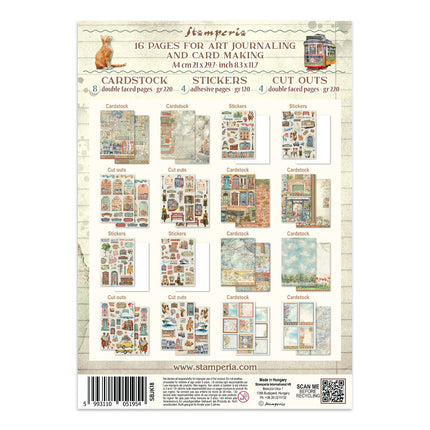 Stamperia - Art of Travelling - Junk journal stickers, cut-outs, backgrounds