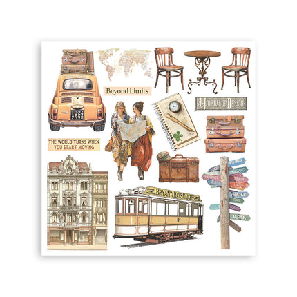 Stamperia - Art of Travelling - Rub-On Kit - 6/Pkg