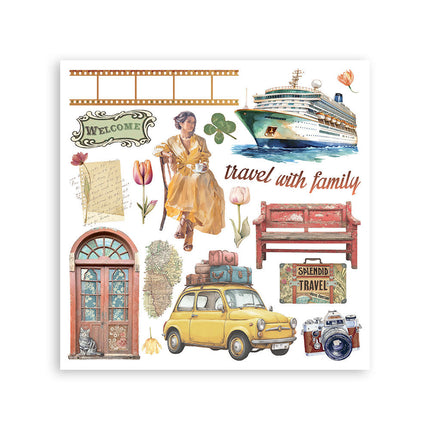Stamperia - Art of Travelling - Rub-On Kit - 6/Pkg