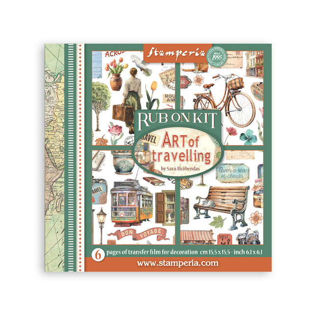 Stamperia - Art of Travelling - Rub-On Kit - 6/Pkg