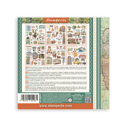 Stamperia - Art of Travelling - Rub-On Kit - 6/Pkg