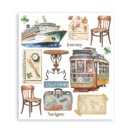 Stamperia - Art of Travelling - Rub-On Assortment- 6/Pkg