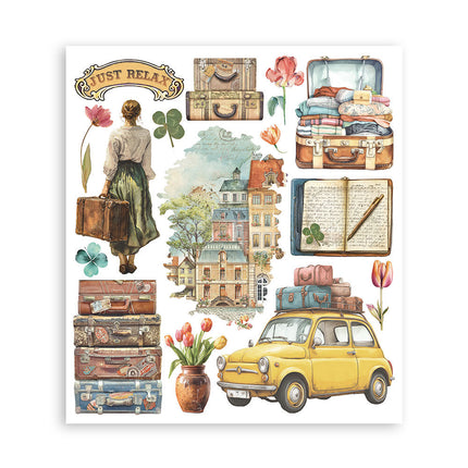 Stamperia - Art of Travelling - Rub-On Assortment- 6/Pkg