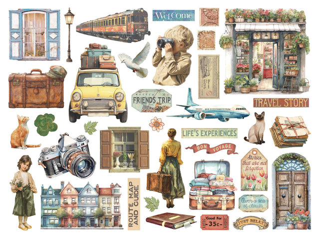 Stamperia - Art of Travelling - Die Cuts