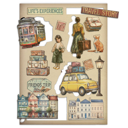Stamperia - Art of Travelling - A5 Wooden Shapes