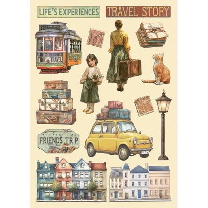 Stamperia - Art of Travelling - A5 Wooden Shapes
