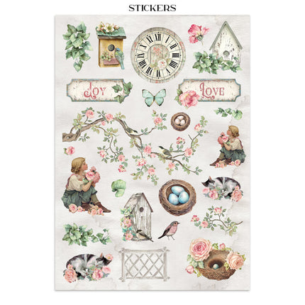 Stamperia - House of Roses - Junk journal stickers, cut-outs, backgrounds
