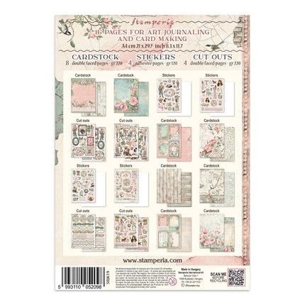 Stamperia - House of Roses - Junk journal stickers, cut-outs, backgrounds