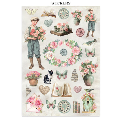 Stamperia - House of Roses - Junk journal stickers, cut-outs, backgrounds