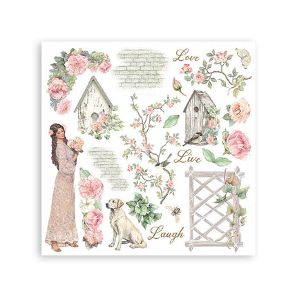 Stamperia - House of Roses - Rub-On Kit - 6/Pkg
