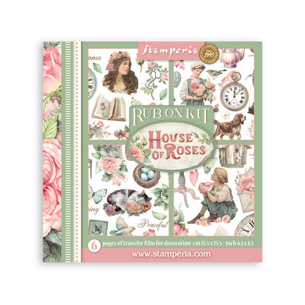 Stamperia - House of Roses - Rub-On Kit - 6/Pkg