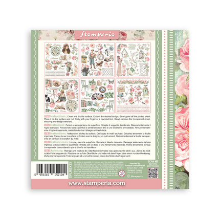 Stamperia - House of Roses - Rub-On Kit - 6/Pkg