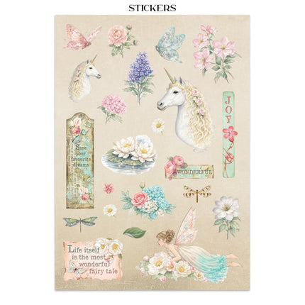 Stamperia - Wonderland - Junk journal stickers, cut-outs, backgrounds