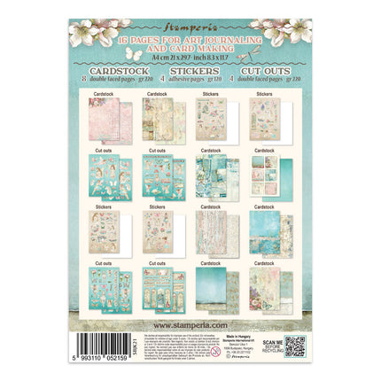 Stamperia - Wonderland - Junk journal stickers, cut-outs, backgrounds