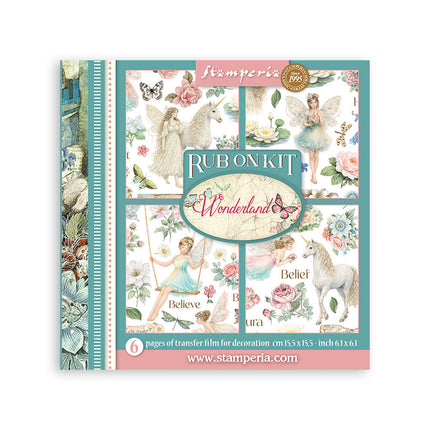 Stamperia - Wonderland - Rub-On Kit - 6/Pkg