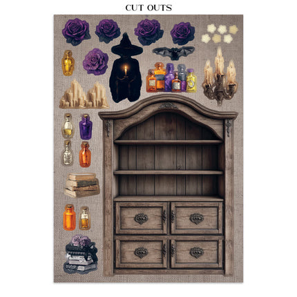 Stamperia - Halloween - Junk journal stickers, cut-outs, backgrounds