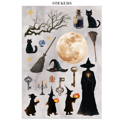 Stamperia - Halloween - Junk journal stickers, cut-outs, backgrounds