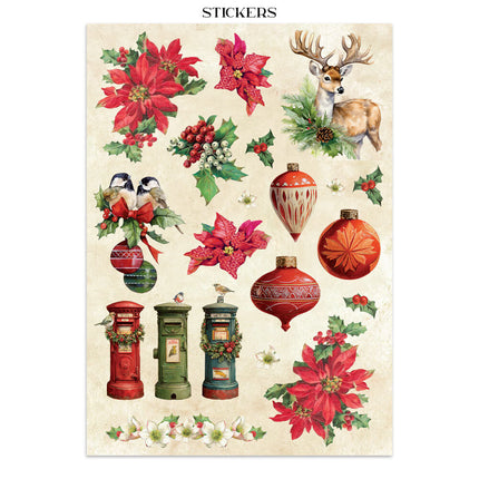 Stamperia - Classic Christmas - Junk journal stickers, cut-outs, backgrounds