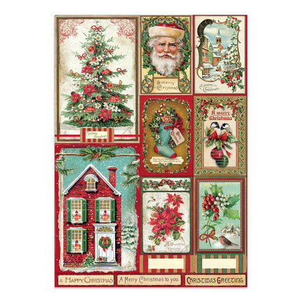 Stamperia - Classic Christmas - Junk journal stickers, cut-outs, backgrounds