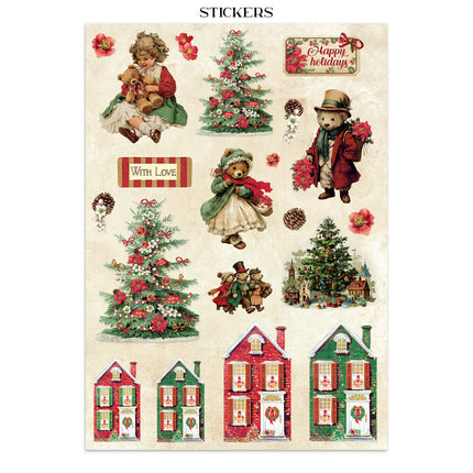 Stamperia - Classic Christmas - Junk journal stickers, cut-outs, backgrounds